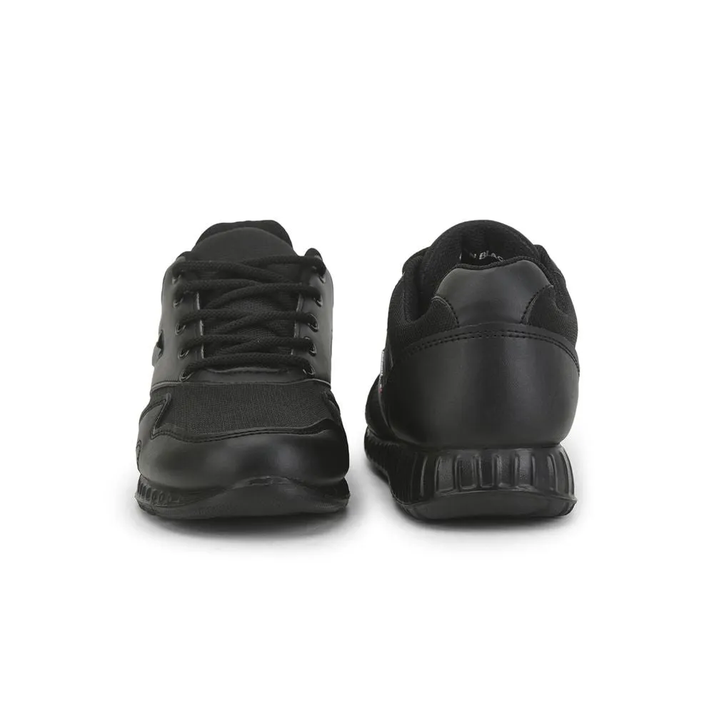 Force 10 Black Lacing Uniform School Shoes For Kids 9906-90GN By Liberty