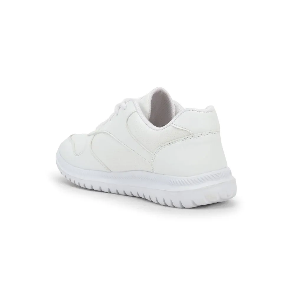 Force 10 White Lacing Uniform School Shoes For Kids SKOLPRO-L By Liberty