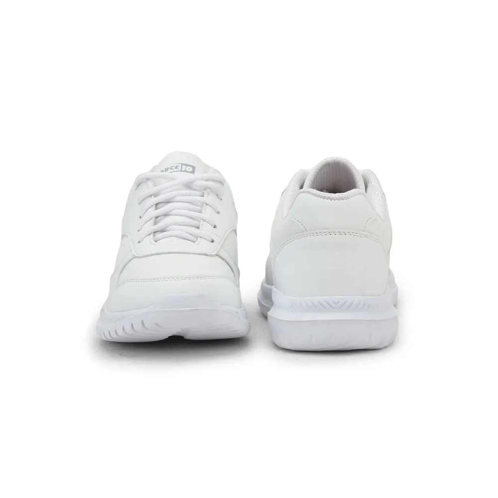 Force 10 White Lacing Uniform School Shoes For Kids SKOLPRO-L By Liberty