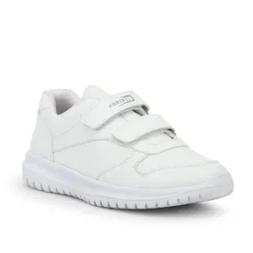 Force 10 White Non Lacing Uniform School Shoes For Kids SKOLPRO-V By Liberty