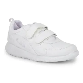 Force 10 White Velcro Uniform School Shoes For Kids 9906-02T-V By Liberty