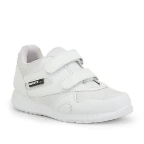 Force 10 White Velcro Uniform School Shoes For Kids 9906-90VGN By Liberty