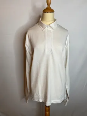 Front row clothing - BNWT - XL 14 - white cotton rugby style top shirt