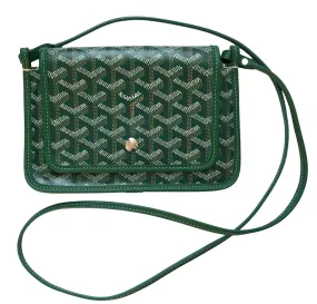 Goyard Plumet Pocket Wallet Crossbody Green NWT