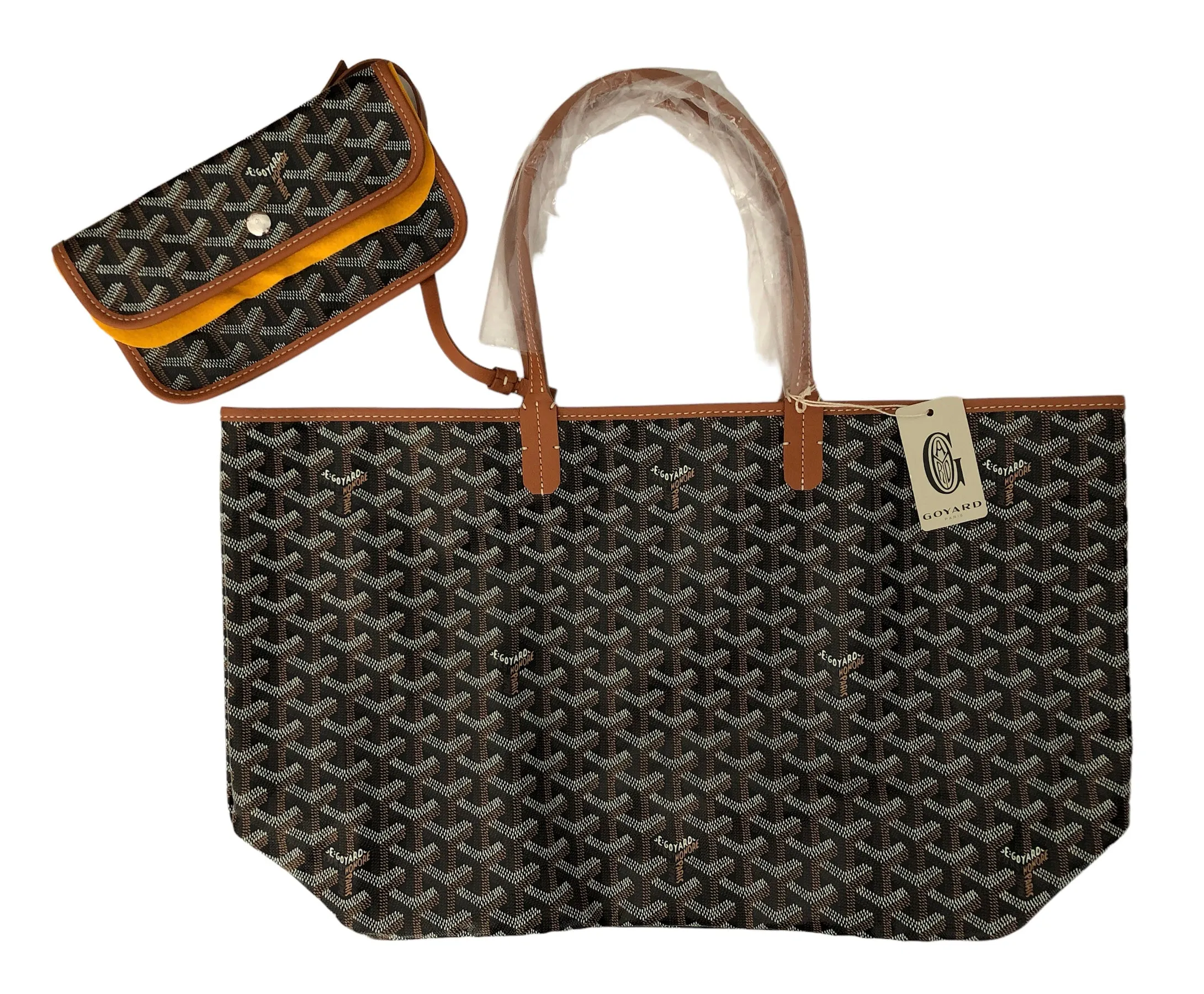 Goyard St. Louis Black Tan PM New With Tags