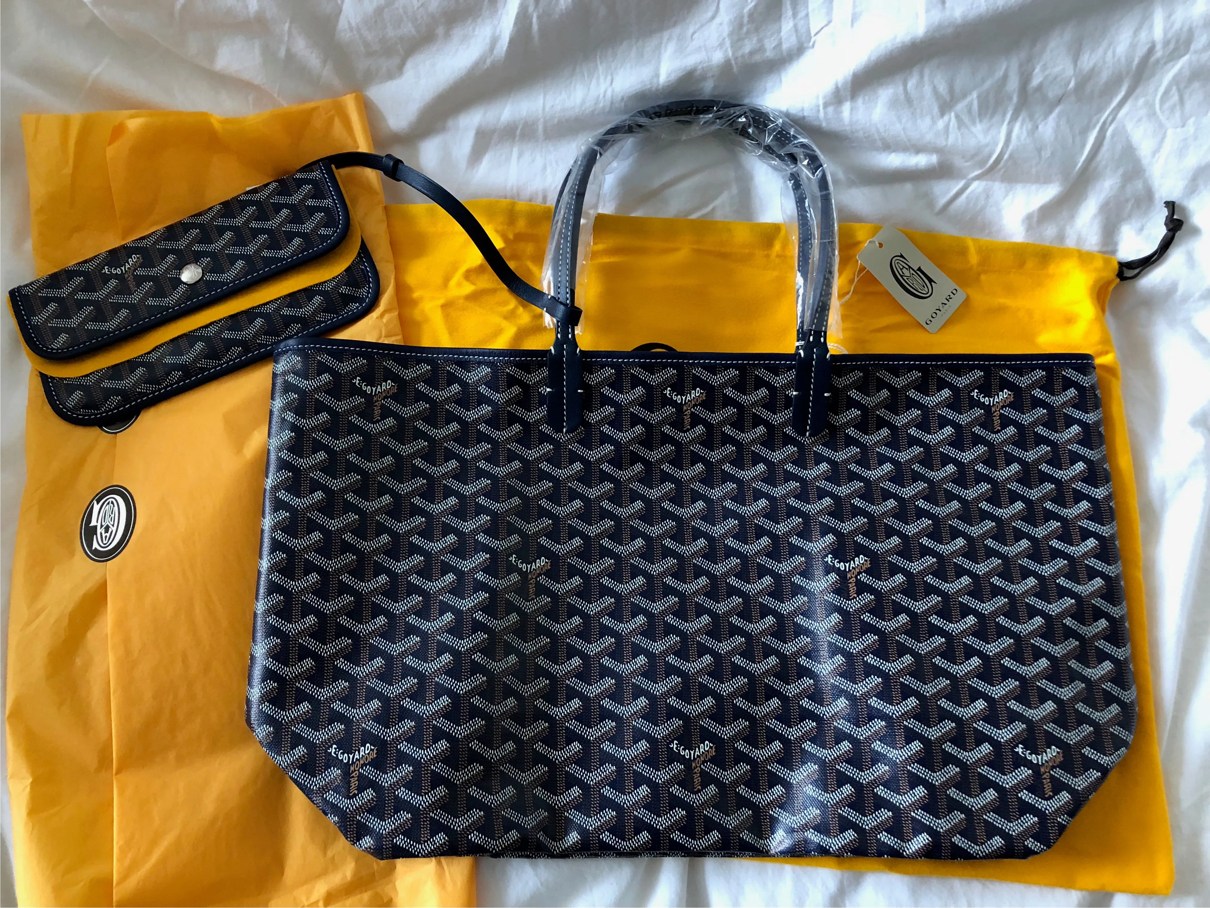 Goyard St. Louis Navy Blue PM Tote - New with Tags