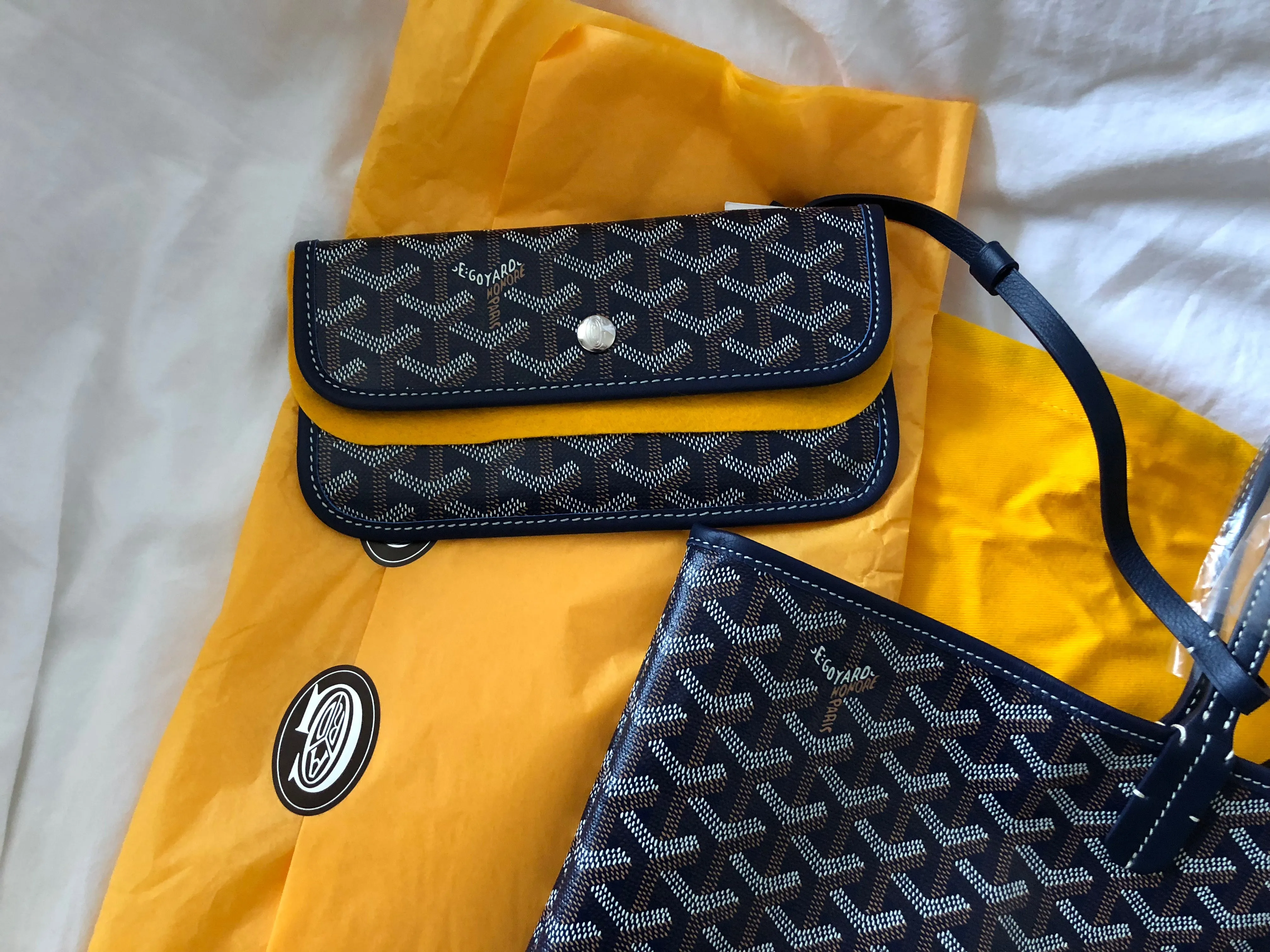 Goyard St. Louis Navy Blue PM Tote - New with Tags