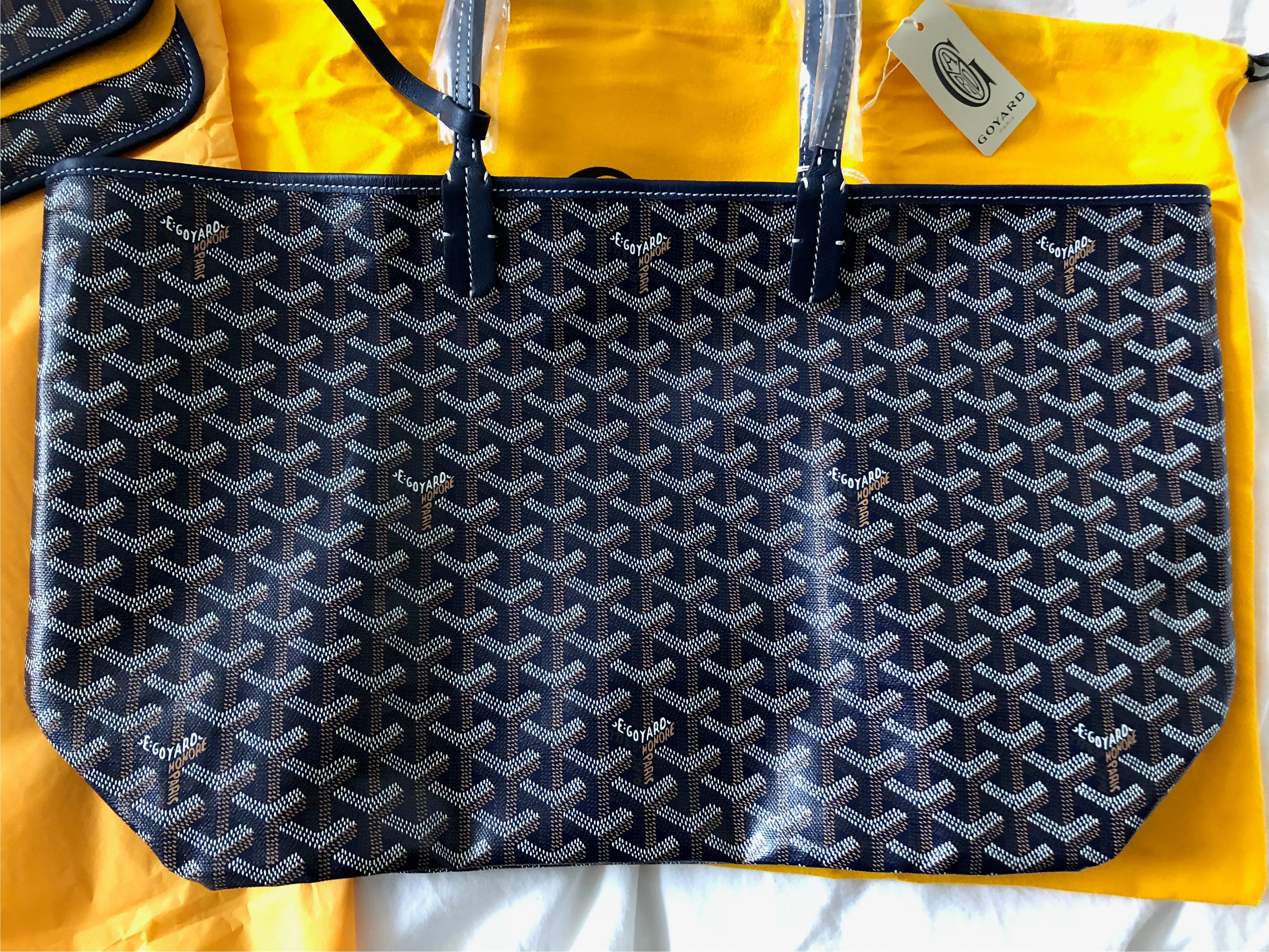 Goyard St. Louis Navy Blue PM Tote - New with Tags