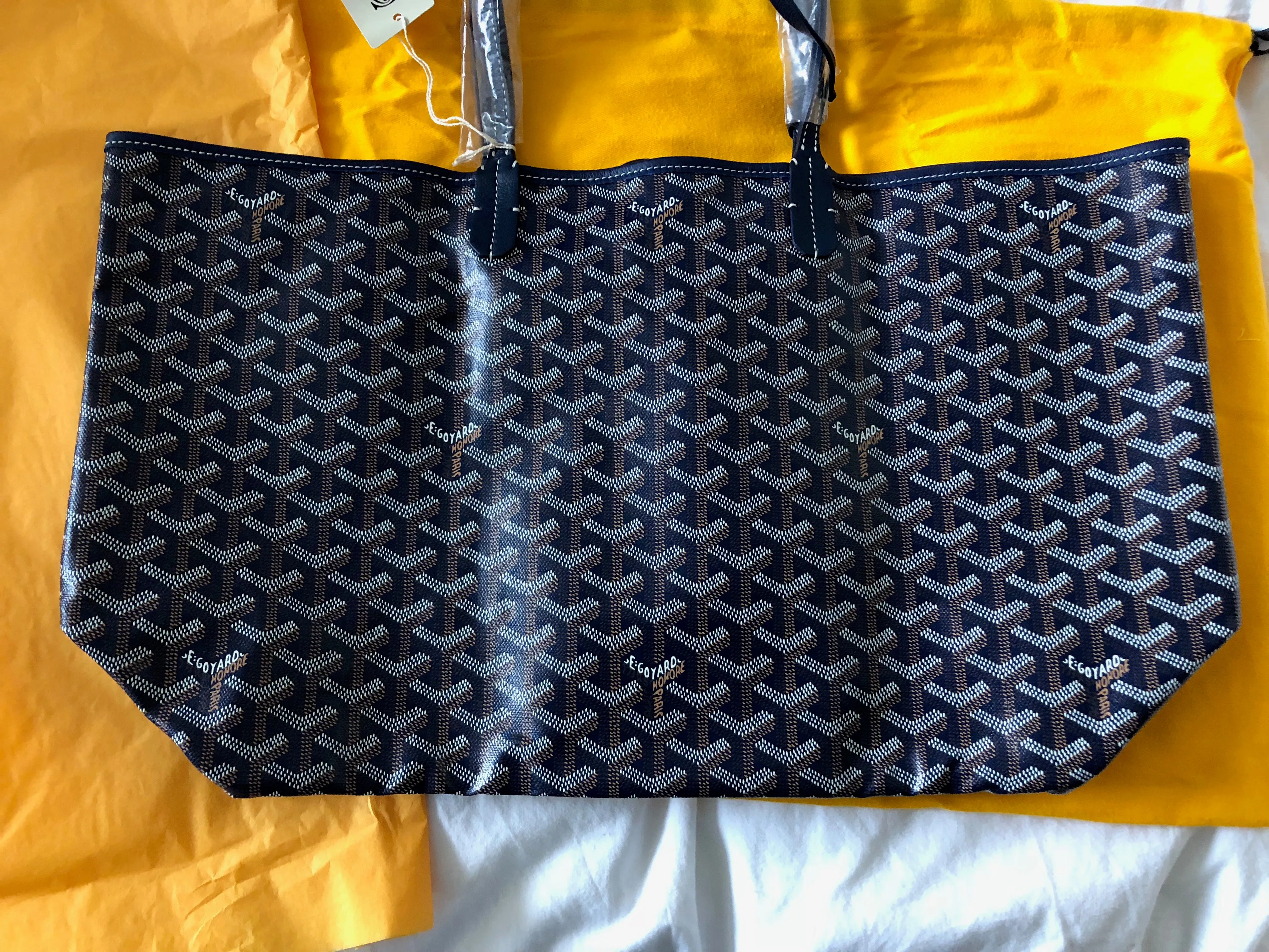 Goyard St. Louis Navy Blue PM Tote - New with Tags