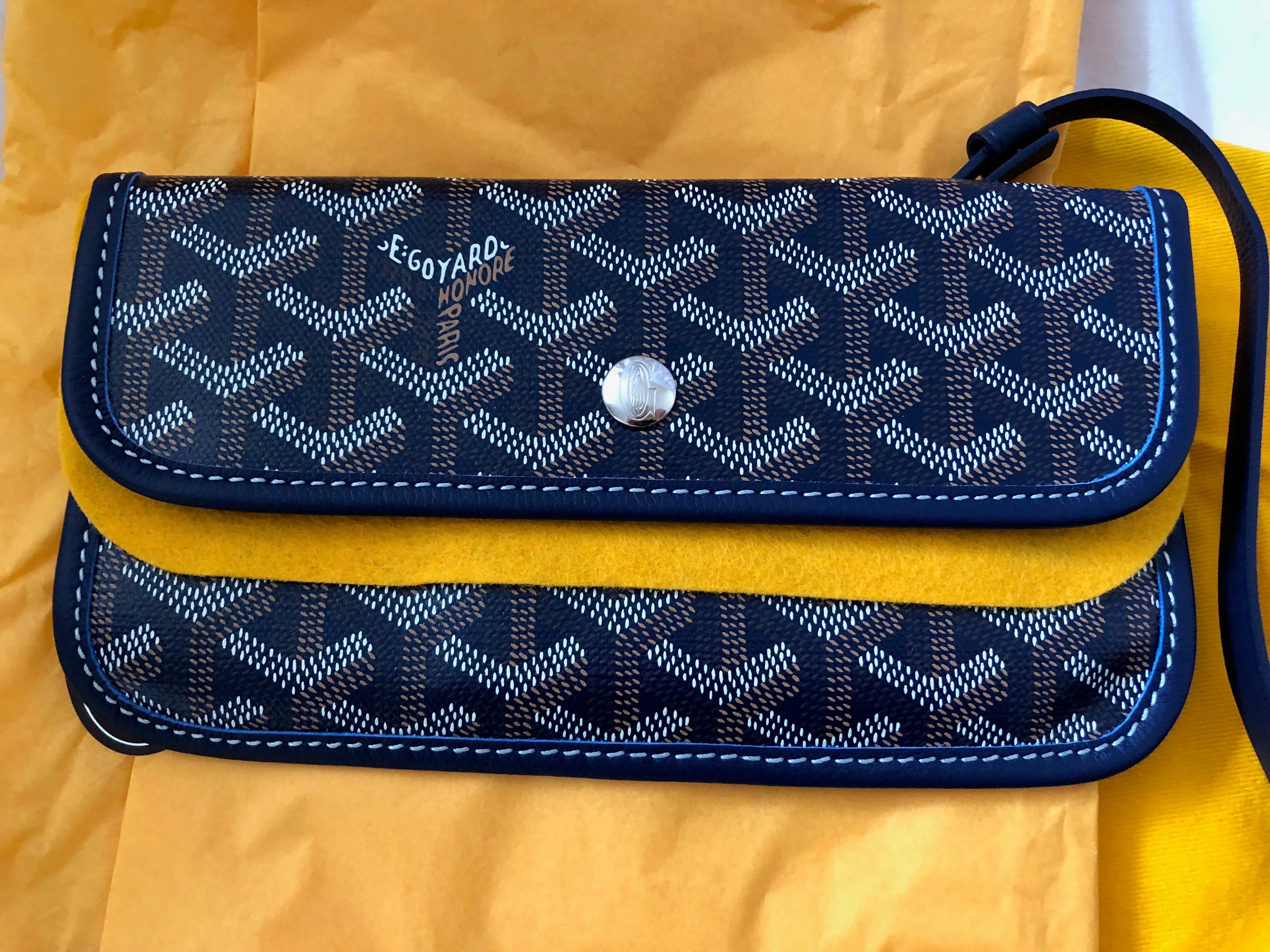 Goyard St. Louis Navy Blue PM Tote - New with Tags