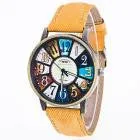 Harajuku Graffiti Pattern Analog Quartz Wrist Watches For Women Men Saat Relojes mujer Ladies Watch Feida