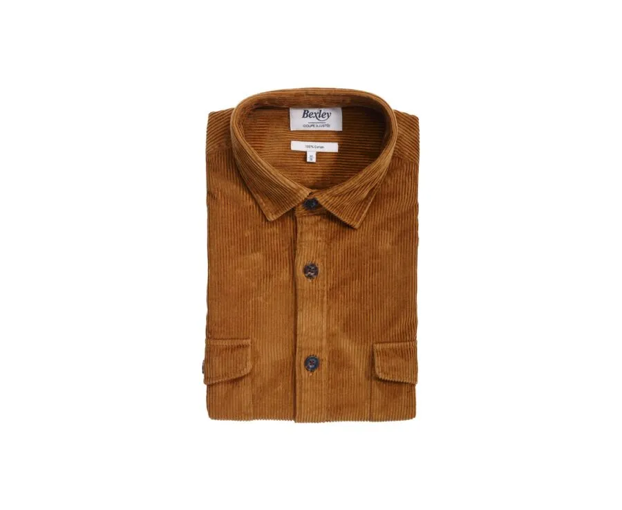 Hazelnut Corduroy over shirt - VICTORIN