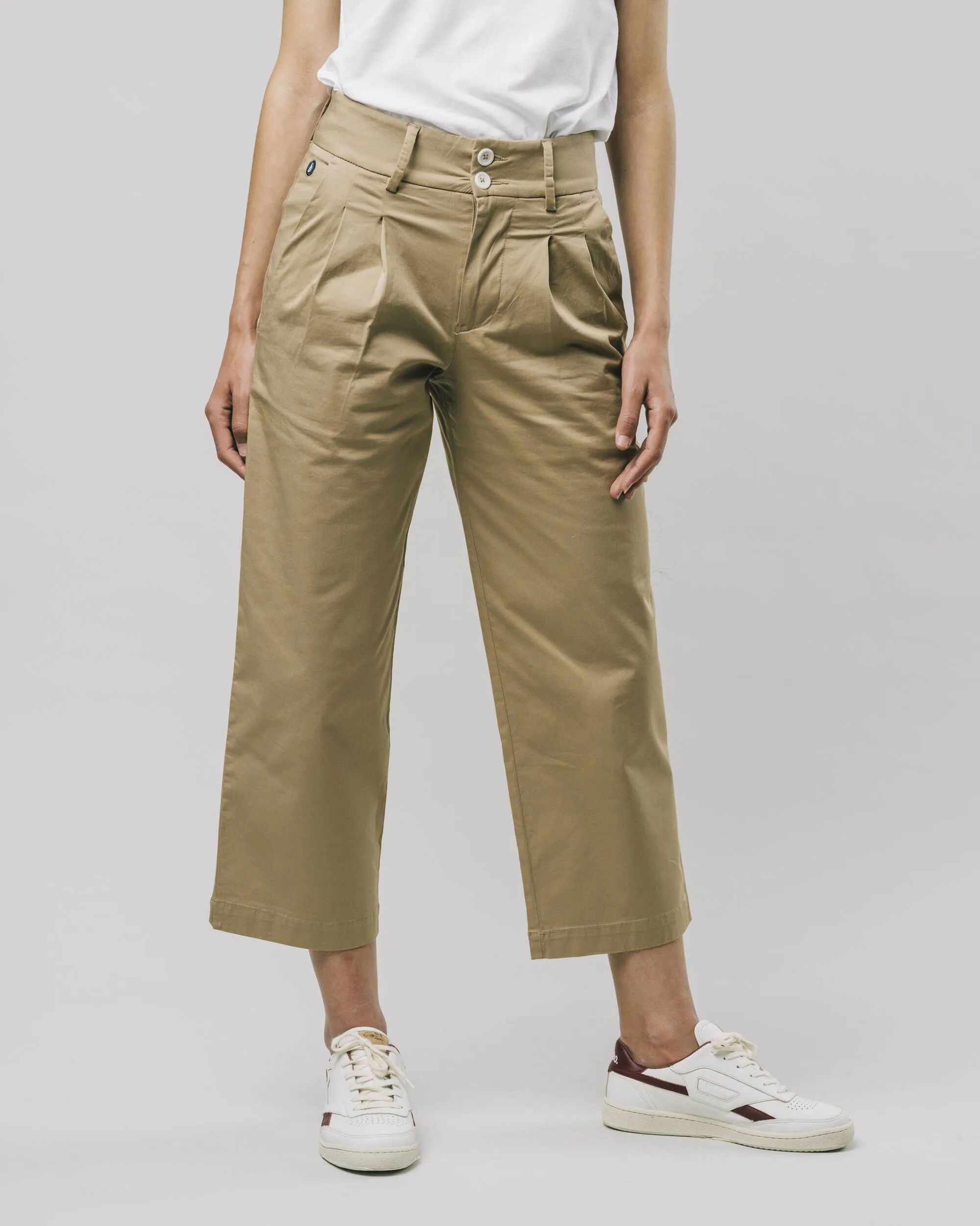 Highwaist Pleated Pants Beige