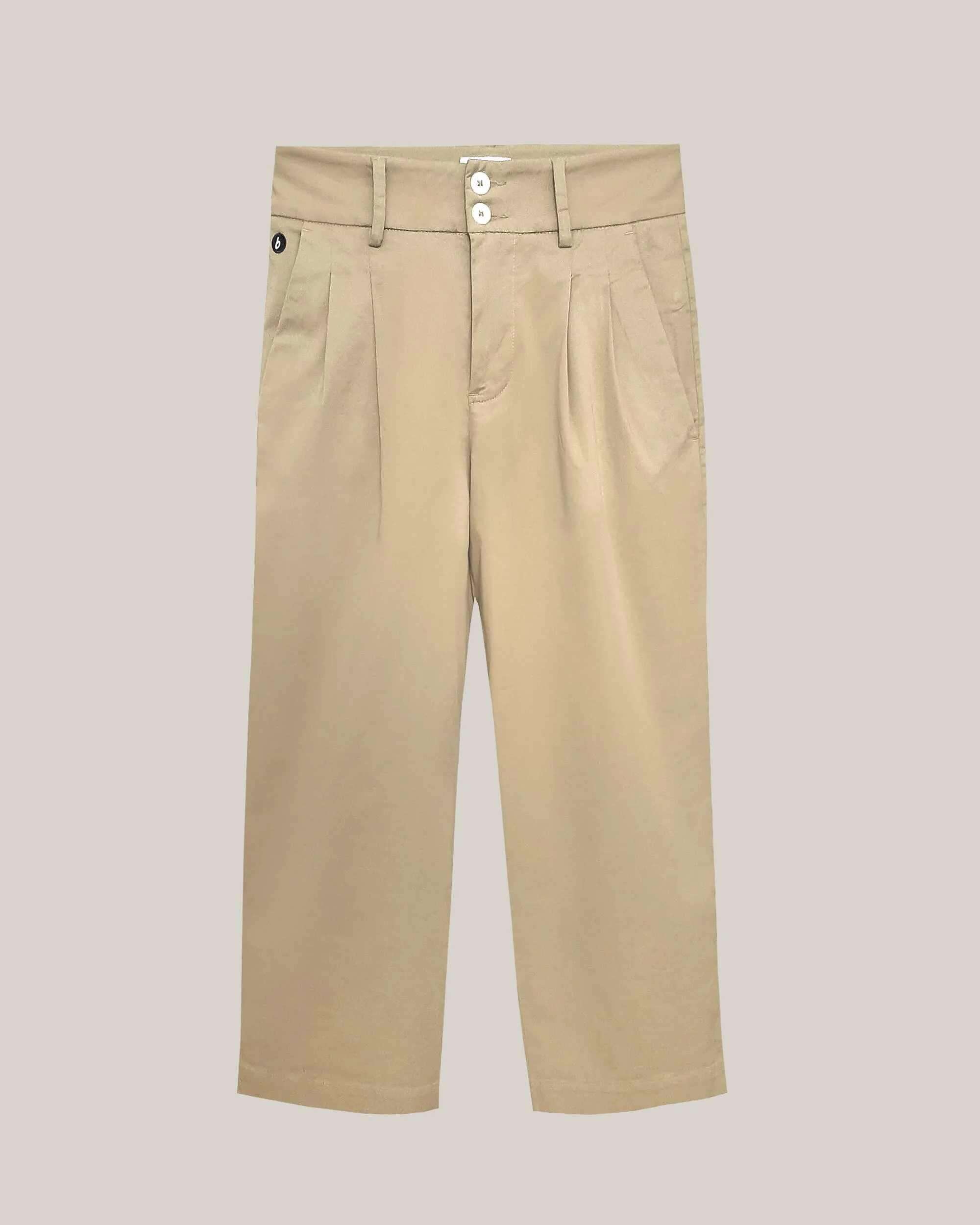 Highwaist Pleated Pants Beige