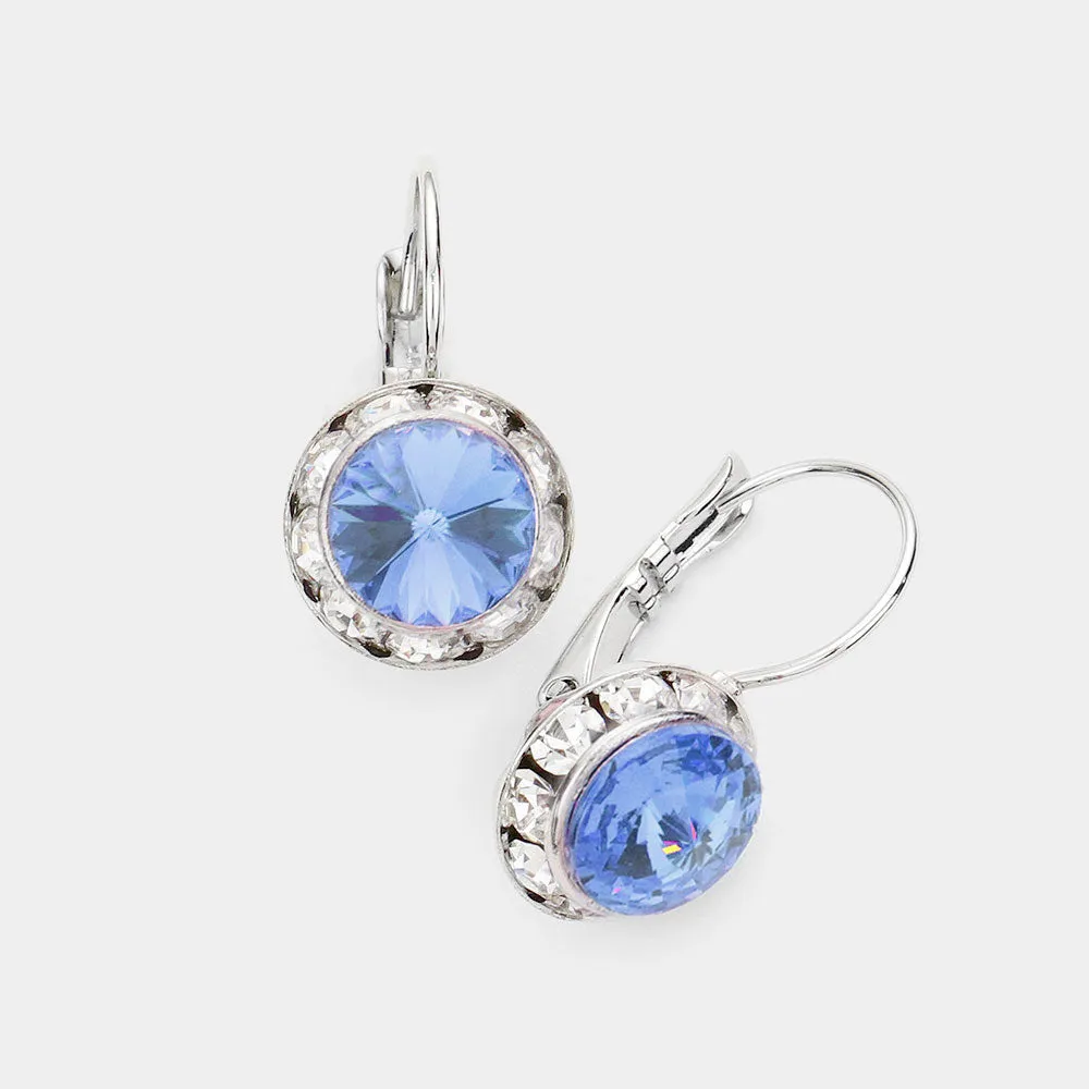 iLLASPARKZ Rivoli Cut Genuine Crystal Lever Back Earrings