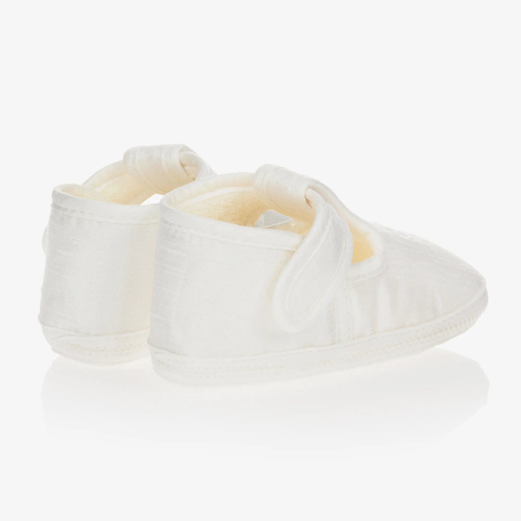 Ivory Silk Baby Shoes