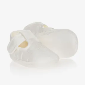 Ivory Silk Baby Shoes