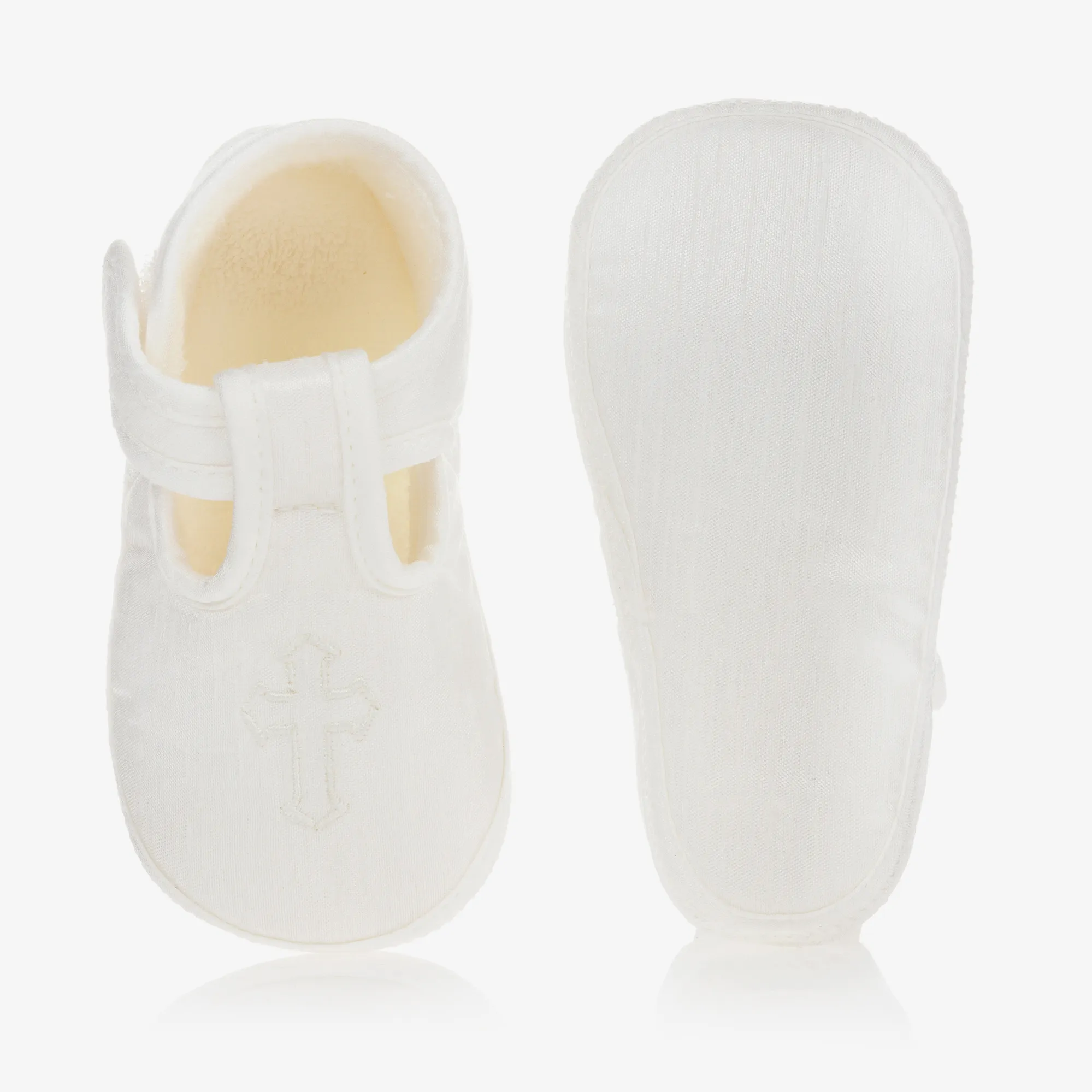 Ivory Silk Baby Shoes