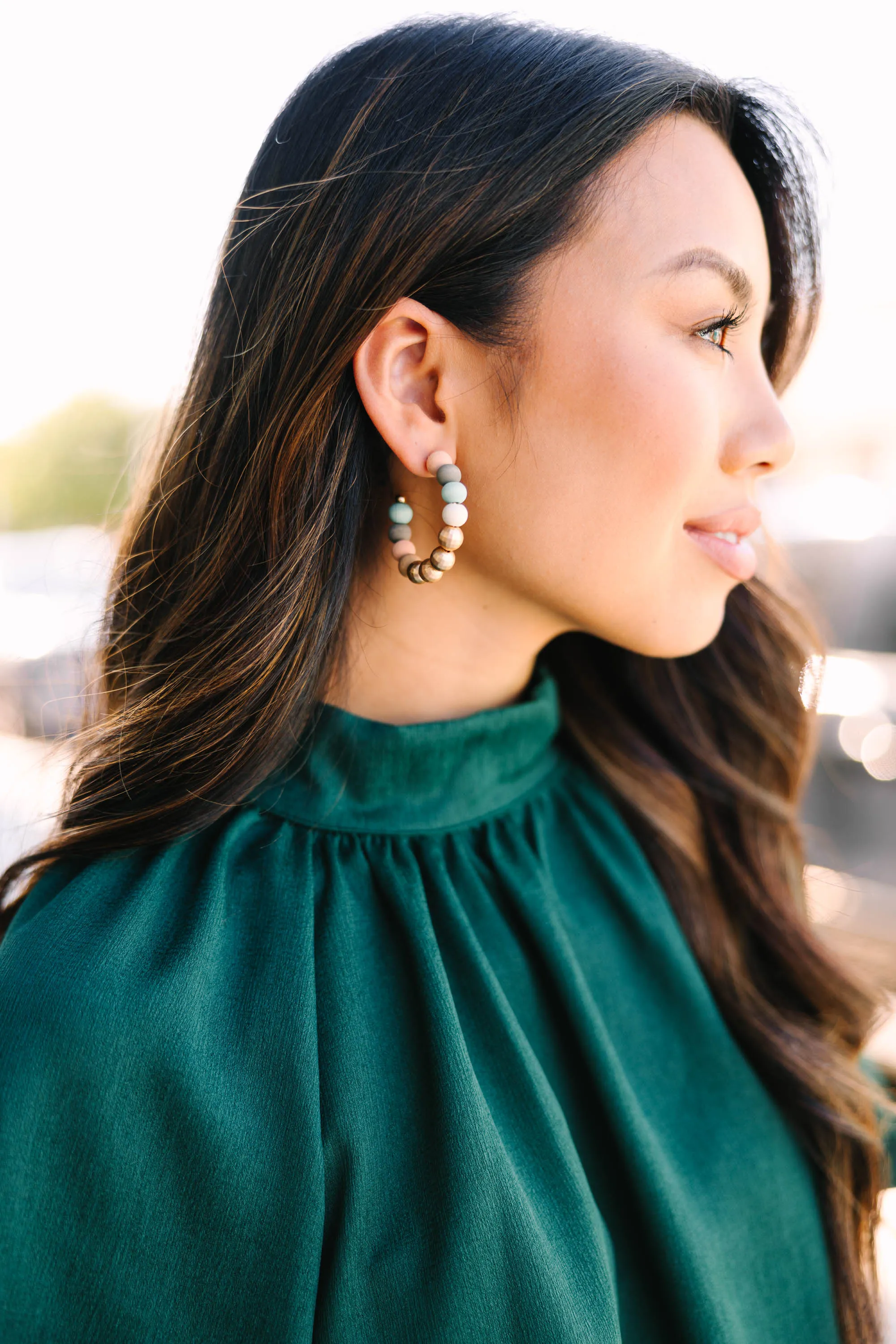 Joy Mint Beaded Earrings