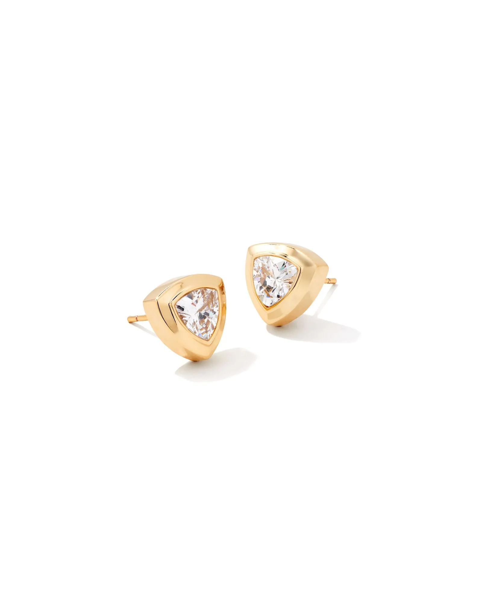 Kendra Scott Arden Gold White Crystal Stud Earring