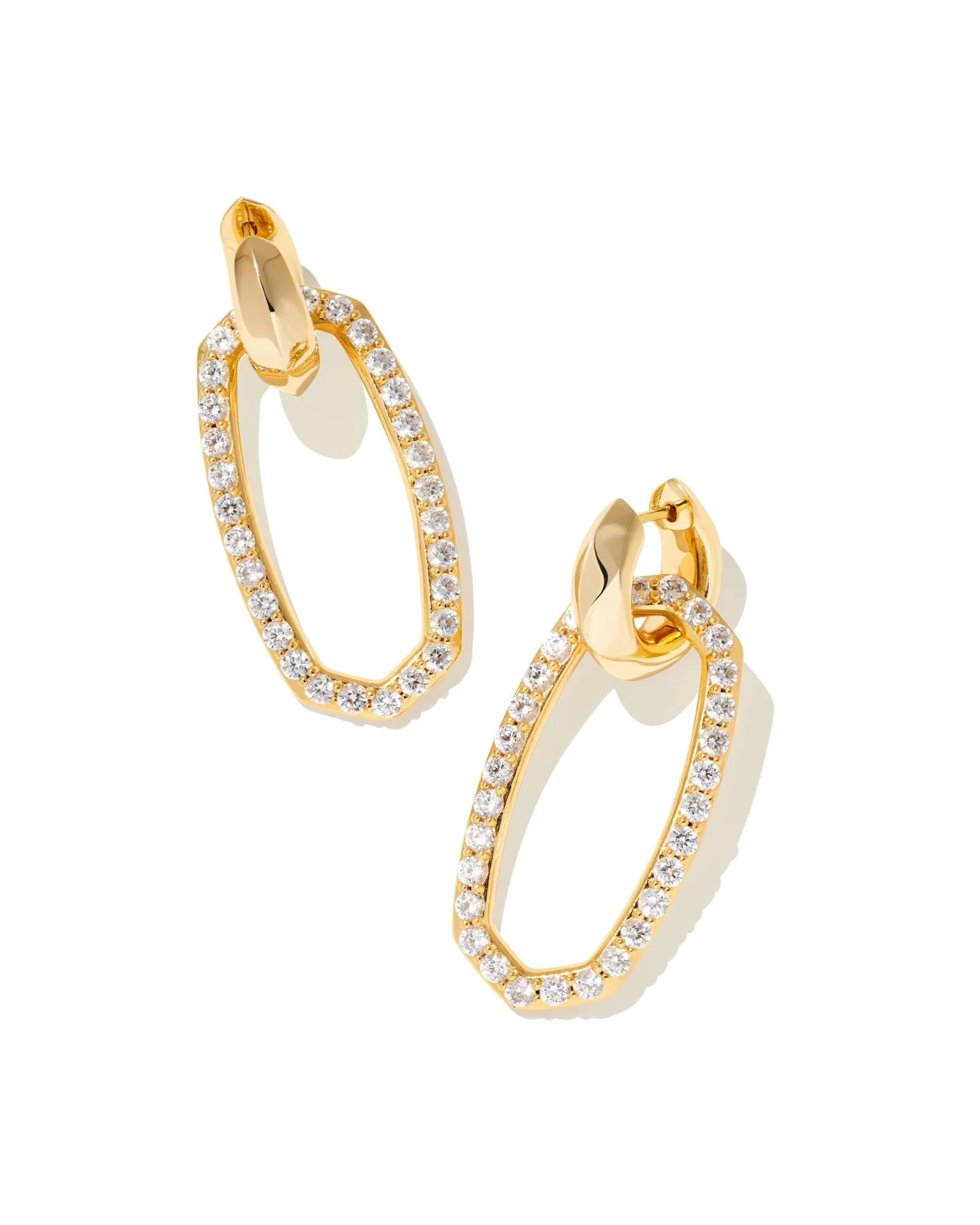 Kendra Scott Danielle Earring Gold White Crystal - Shop Now