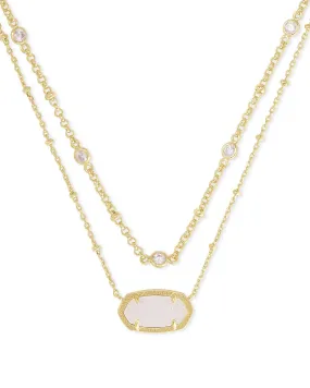 Kendra Scott Elisa Crystal Gold Iridescent Drusy - Multi Strand