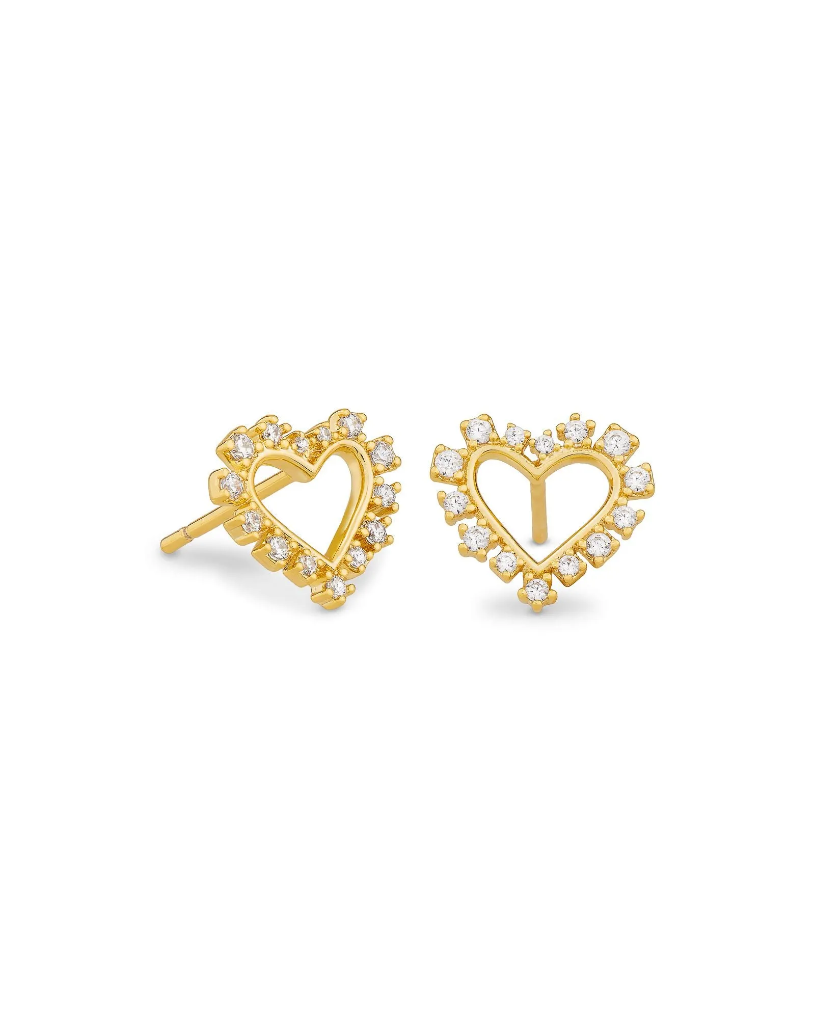 Kendra Scott Heart Crystal Stud Earrings