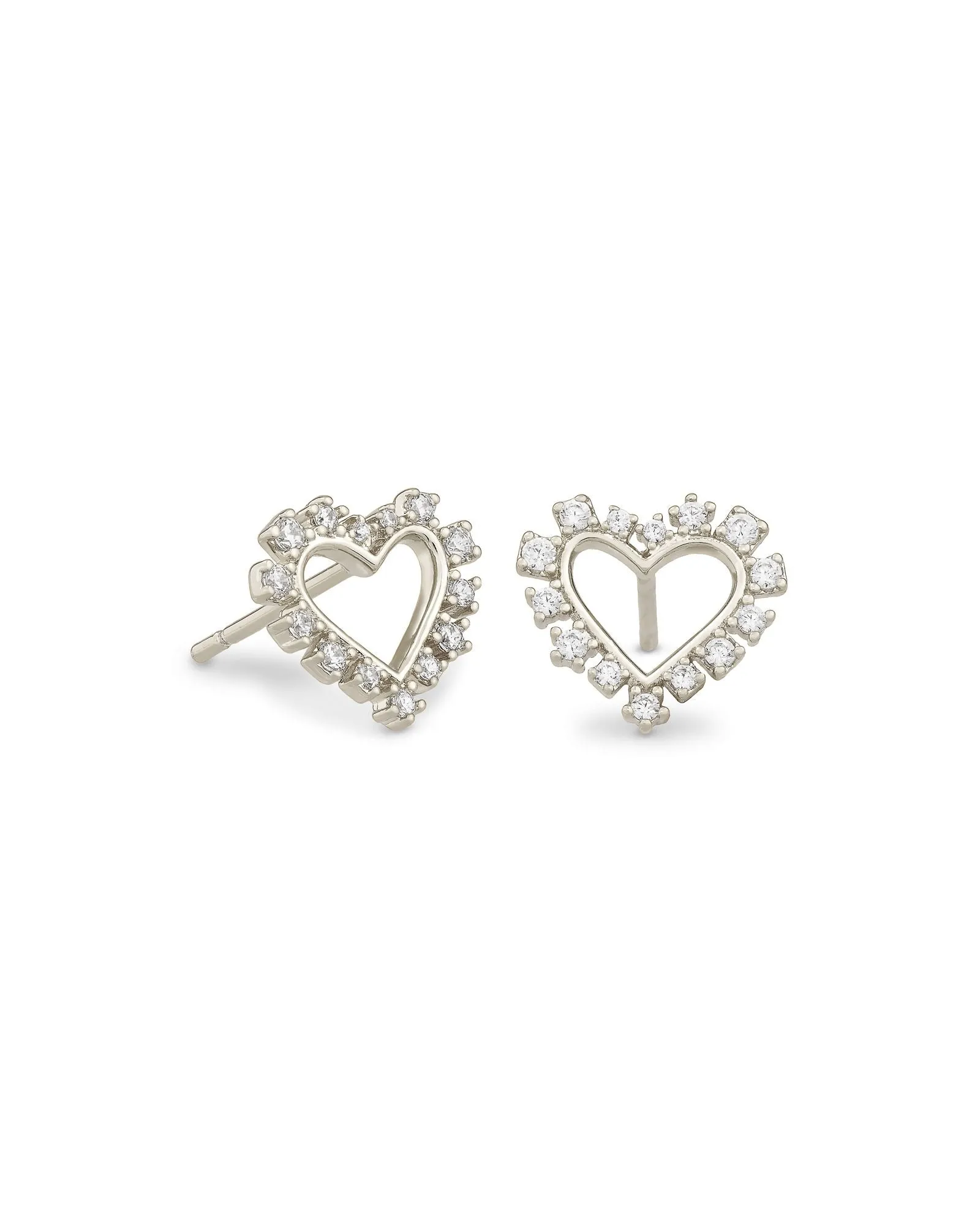 Kendra Scott Heart Crystal Stud Earrings