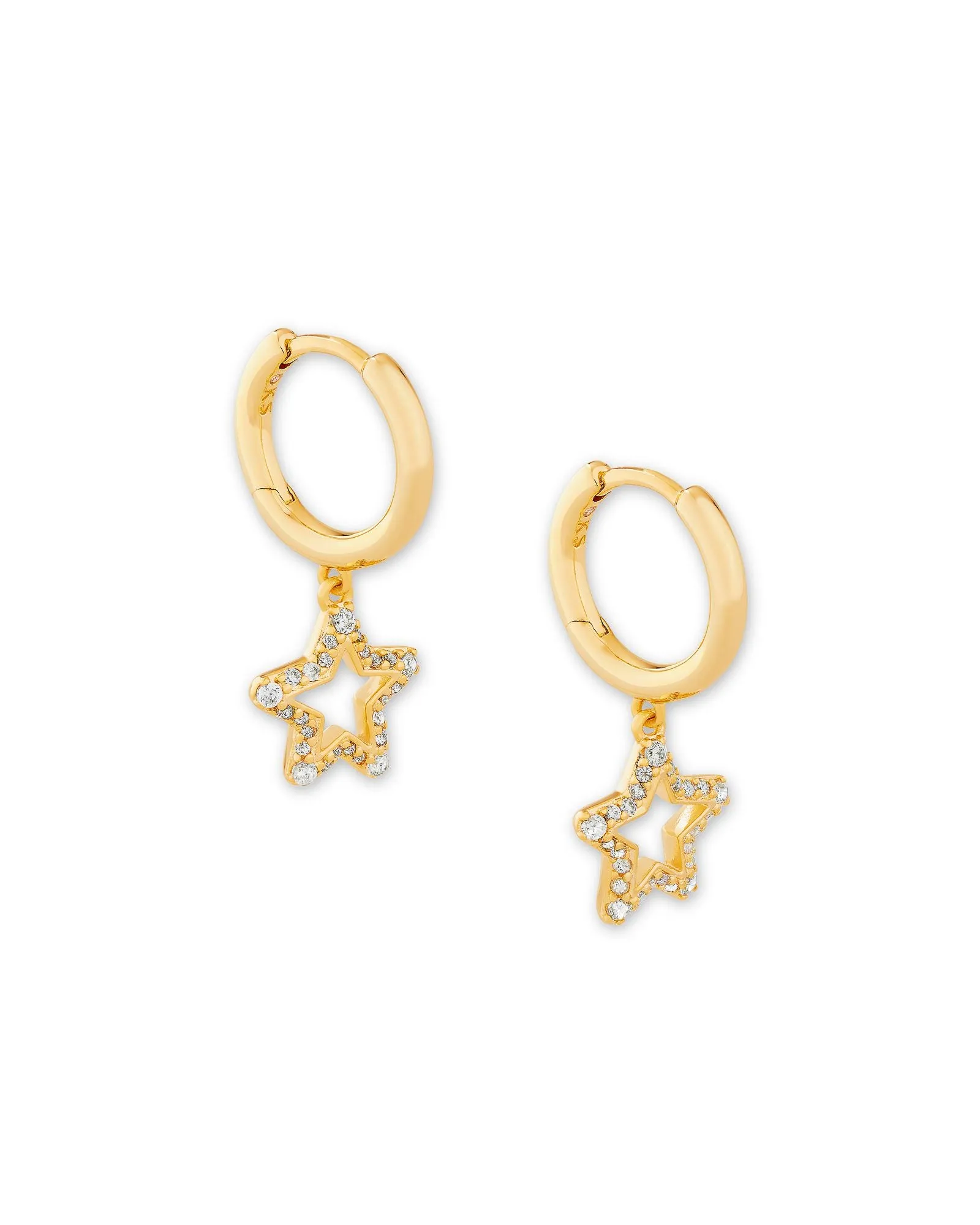 Kendra Scott Star Crystal Huggie Earrings