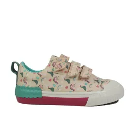 Kids Clarks Foxing Myth Kids | Pink Multi | Childrens Riptape Shoes