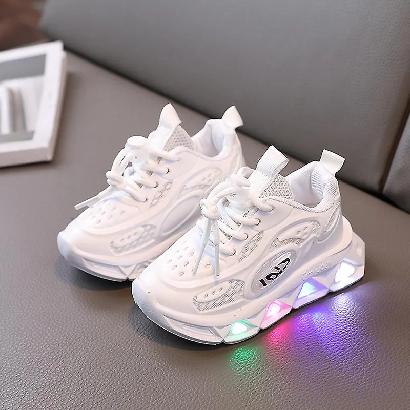 Kids Girls Boys Toddler Luminous Trainers Shoes Led Light Up Flash Sneakers