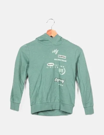 KIDS ONLY Sudadera verde capucha