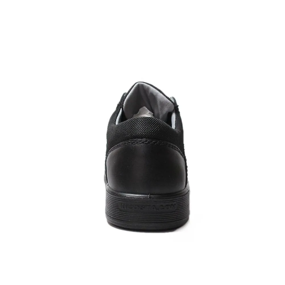 Kids Ricosta Harry | Black Leather | Medium Width | Boys Lace Up School Shoes