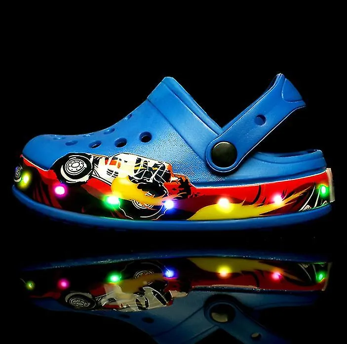 Kids Slippers Glow Led Children's Garden Shoes Eva Material Comfortable