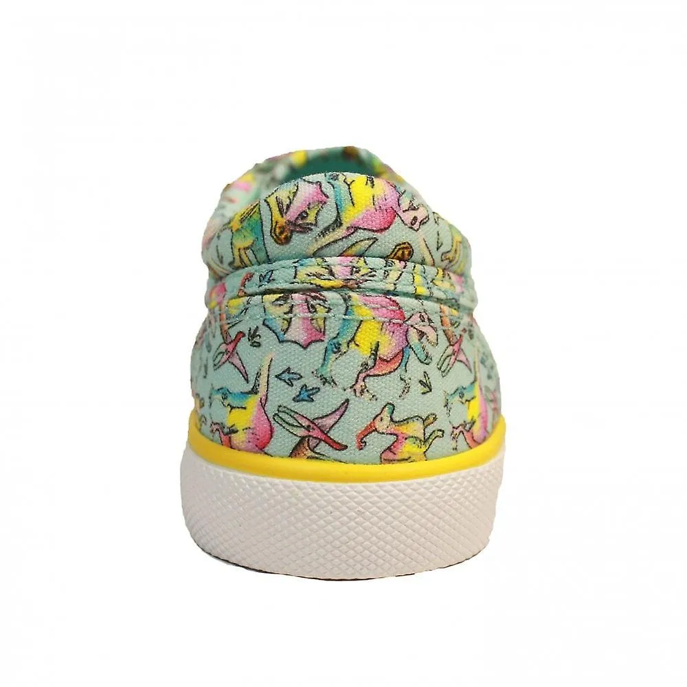 Kids Start-Rite Dino-Mite | Multi Canvas | Childrens Rip Tape Shoes