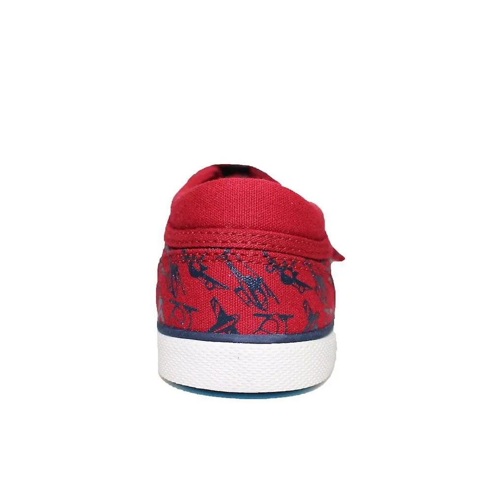 Kids Start-Rite Zoom |Red Canvas | Childrens Rip Tape Shoes