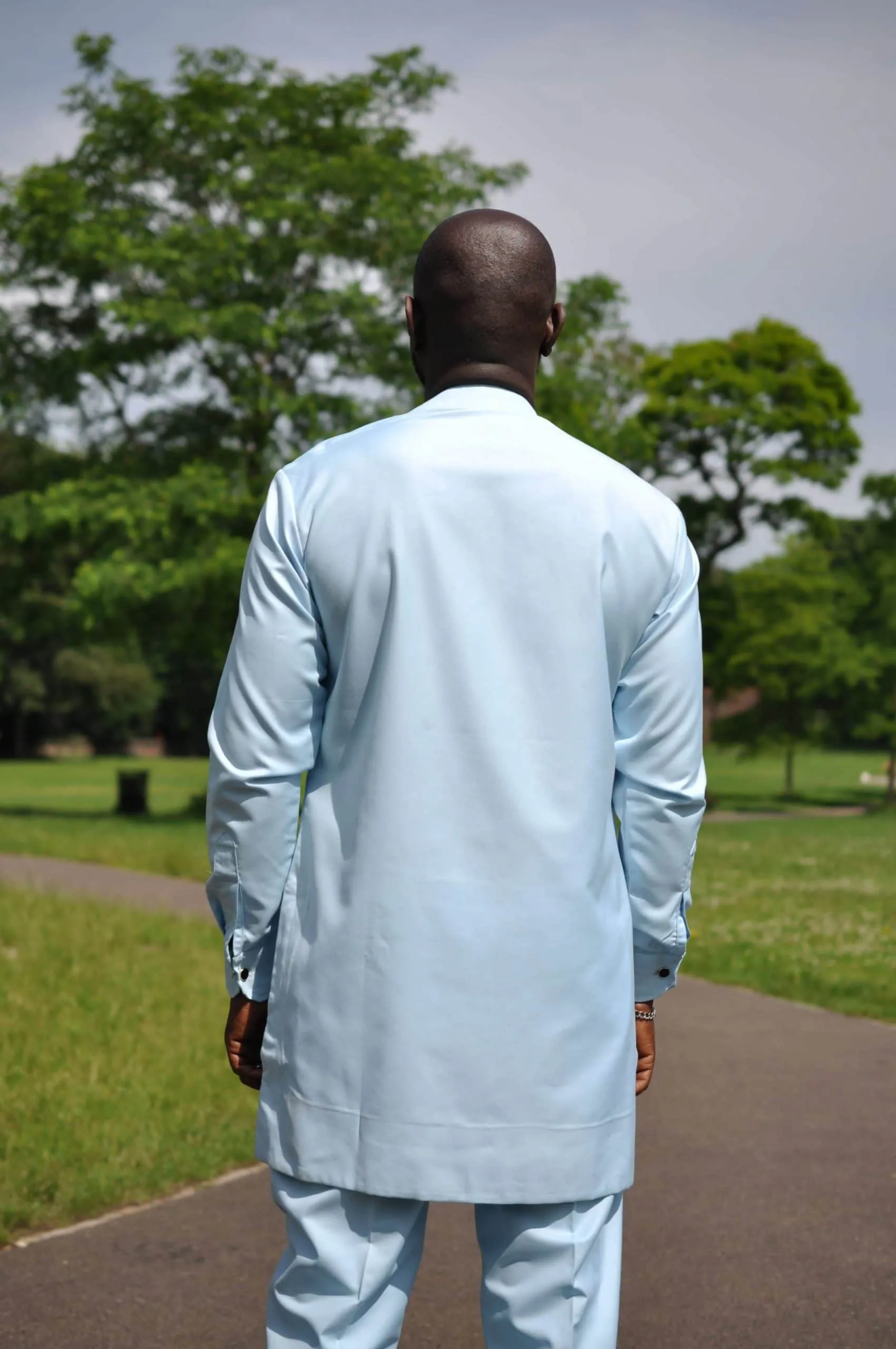 Kwadzo Blue African Men’s Suit - African Clothing Store | JT Aphrique