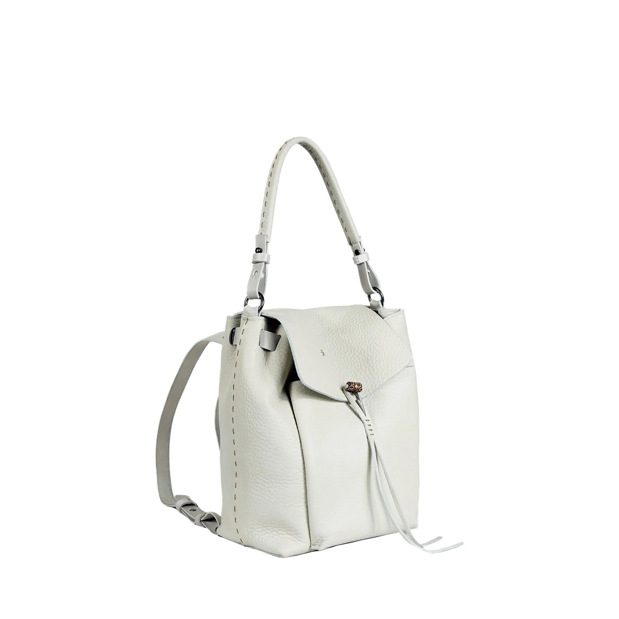 Marika Rhino Chalk White Backpack Small Sizing