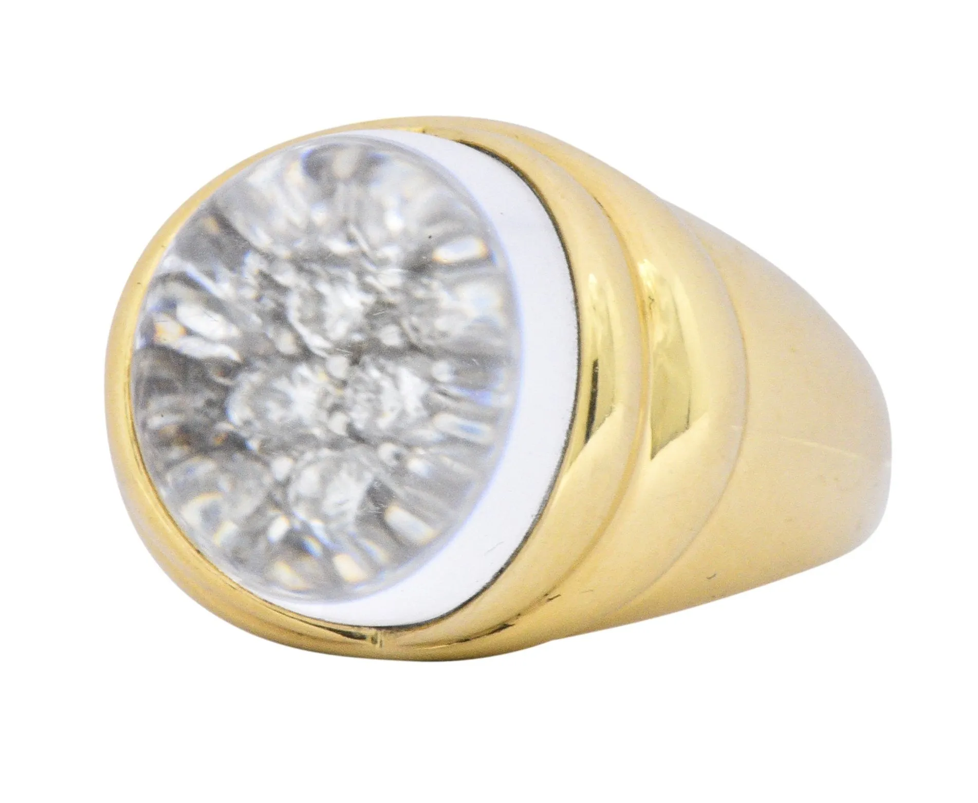 Mauboussin Paris Luminous Rock Crystal Diamond 18 Karat Gold Ring