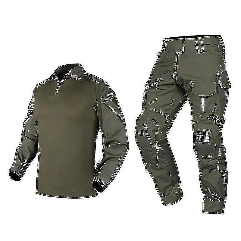 Men Combat Suit Shirt Pants