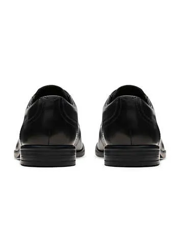 Men’s Black Leather Brandon Lace Shoes by Clarks | Look Again