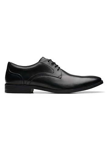 Men’s Black Leather Brandon Lace Shoes by Clarks | Look Again