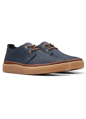 Men’s Navy Nubuck Clarkwood Low Shoes by Clarks | Look Again