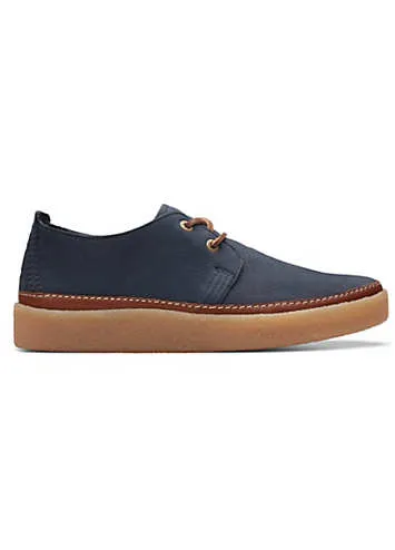 Men’s Navy Nubuck Clarkwood Low Shoes by Clarks | Look Again