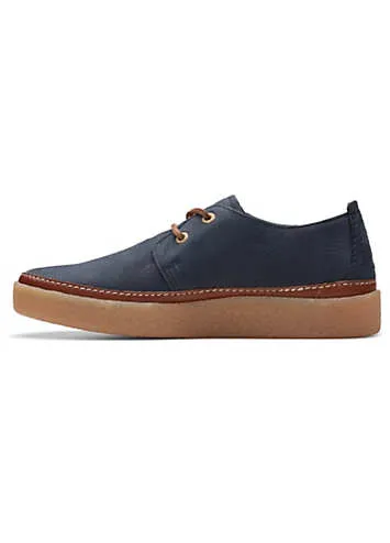 Men’s Navy Nubuck Clarkwood Low Shoes by Clarks | Look Again