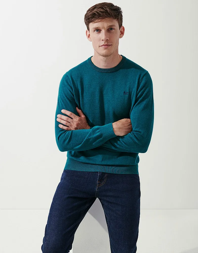 Men's Classic Cotton Crew Neck Jumper from Crew Clothing Company