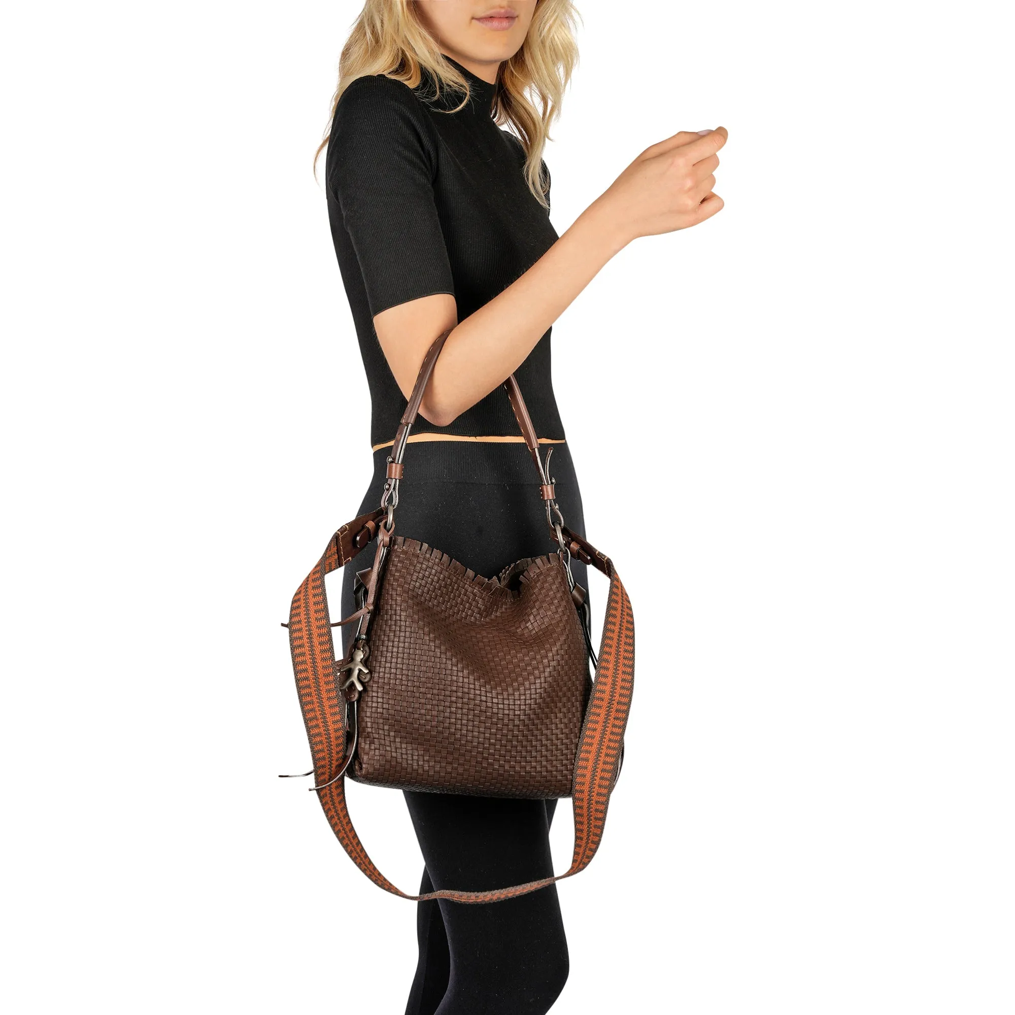 Minerva S Soft Brown Handbag by Intreccio