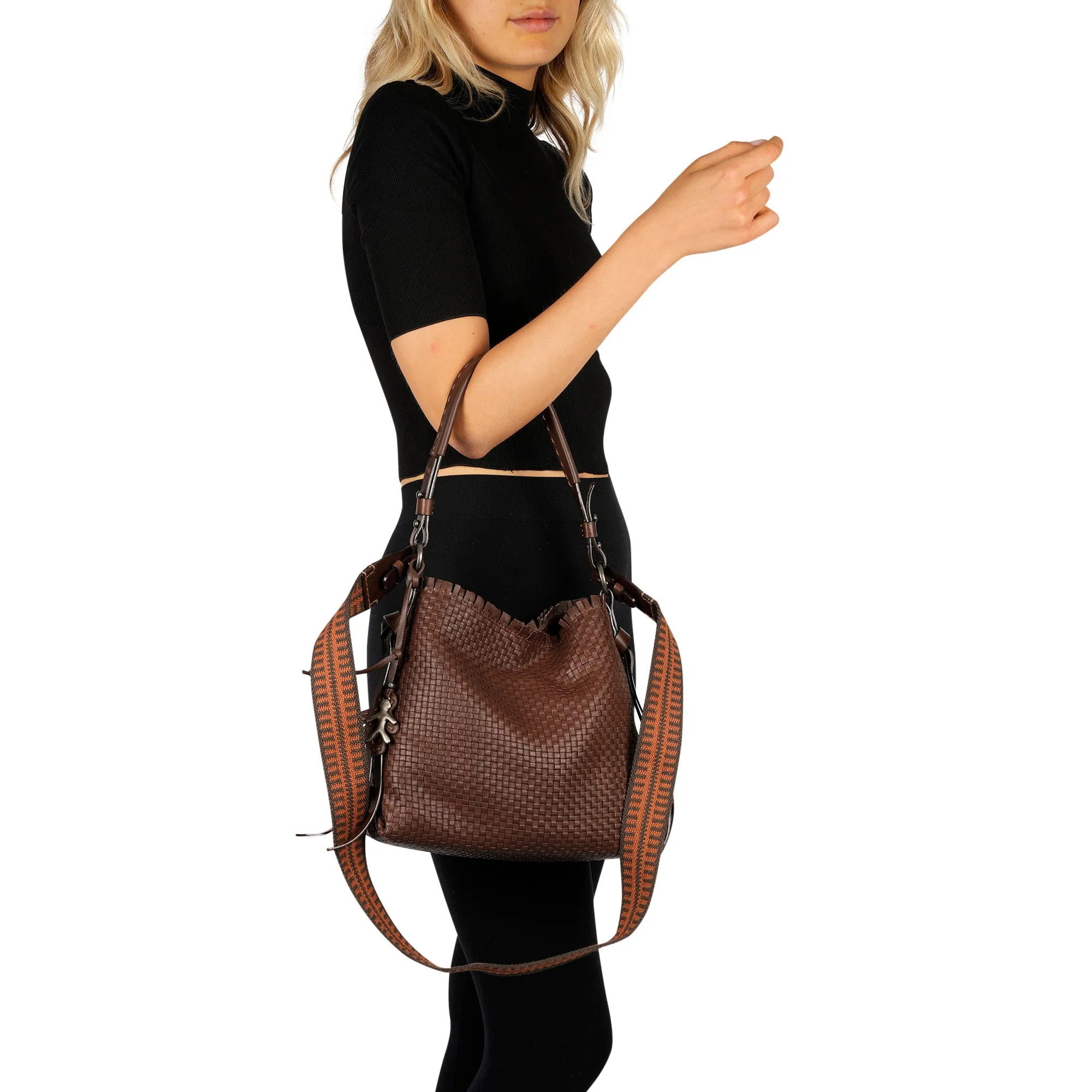 Minerva S Soft Brown Handbag by Intreccio