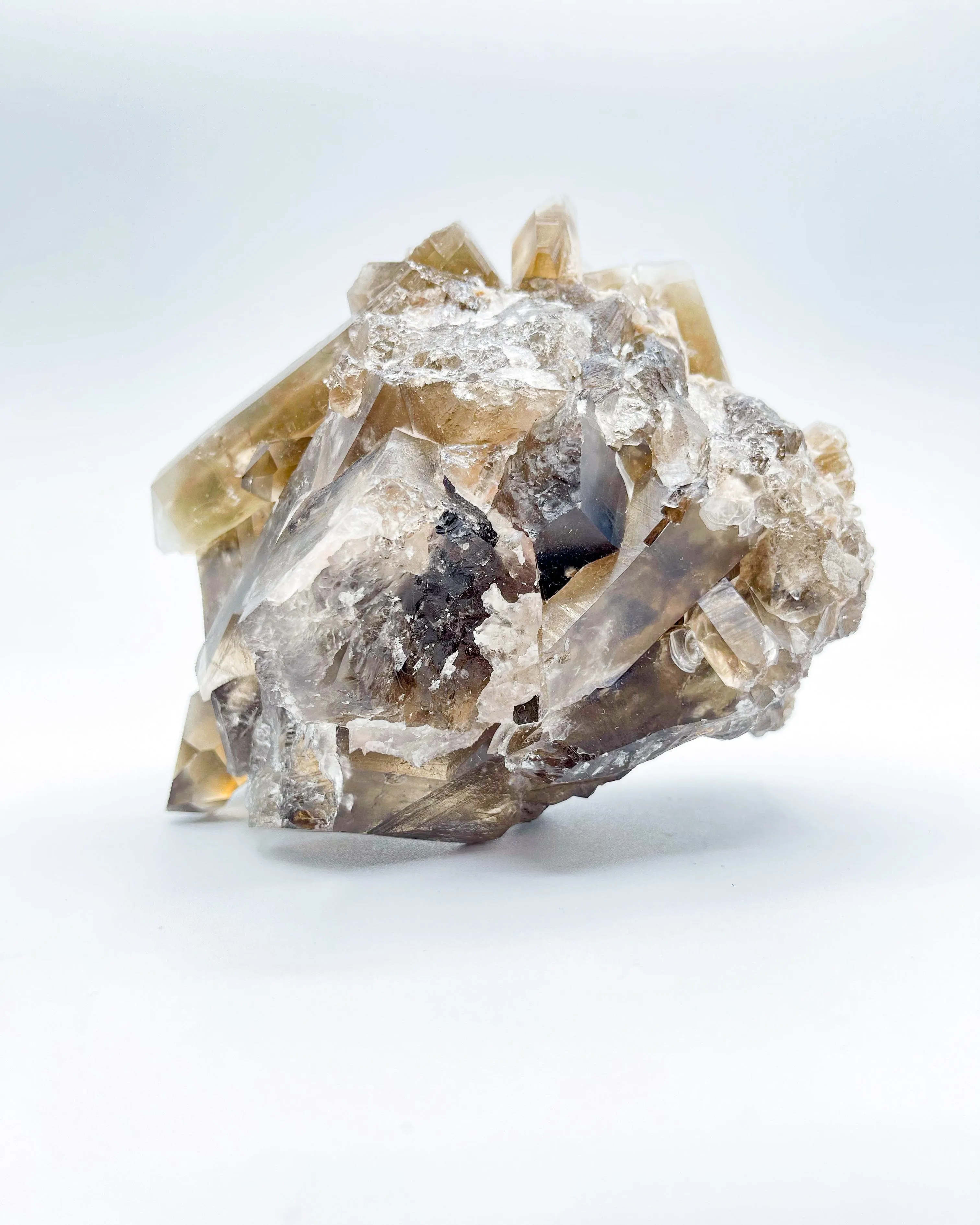 Natural Phantom Smoky Quartz Specimen.