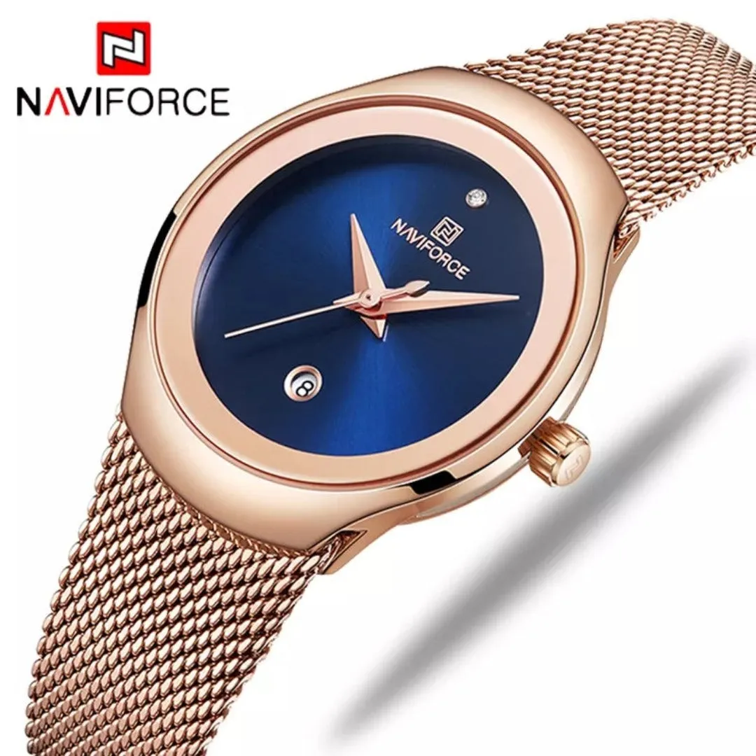 Naviforce Women's Bracelet Watch with Blue Face